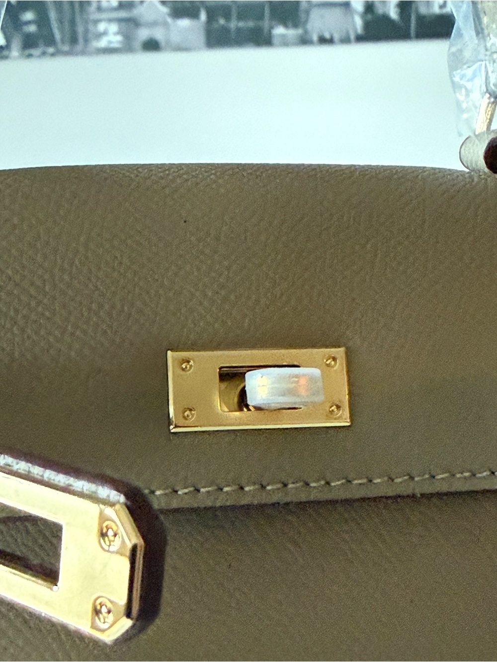 Luxury Women's Top-Handle Bag in Sand - Picture 7 of 9